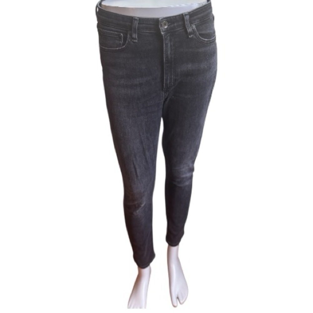 Rag & Bone Nina High-Rise Ankle Skinny Jeans Black Wash Size 28